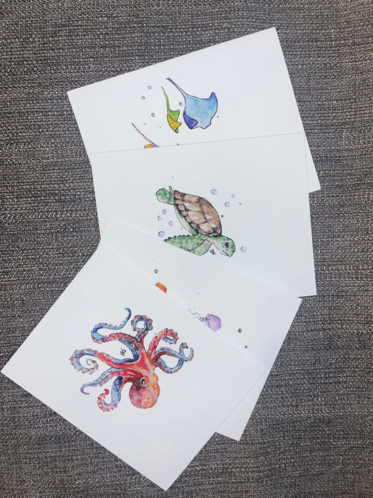 Sea Creatures Assorted Set of Four