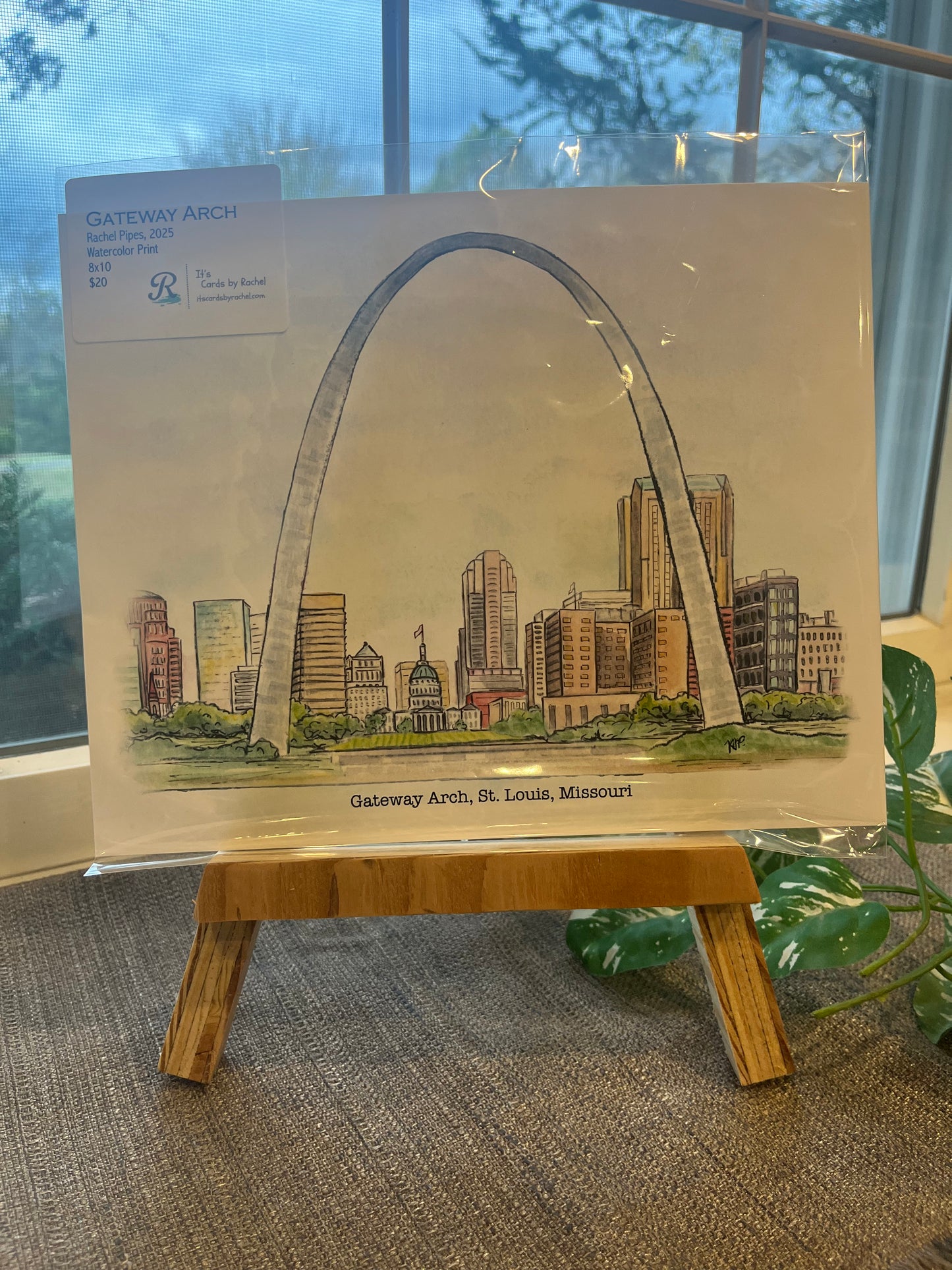 St. Louis Arch Fine Art Watercolor Print - 8 x 10