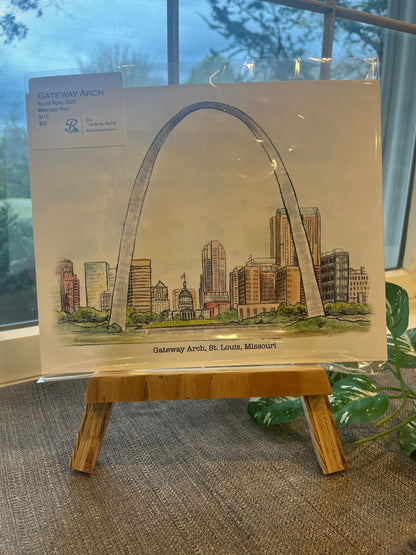 St. Louis Arch Fine Art Watercolor Print - 8 x 10