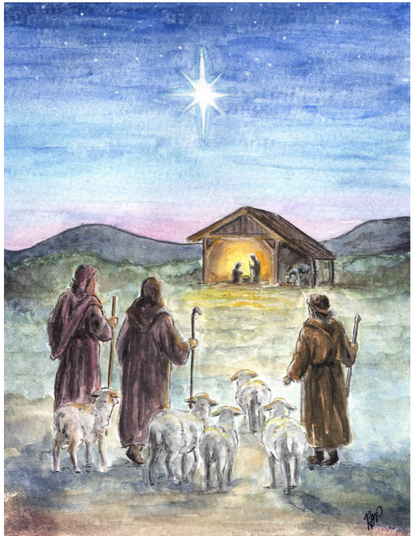 Christmas Cards - Set of 6 - Original Watercolor Artwork