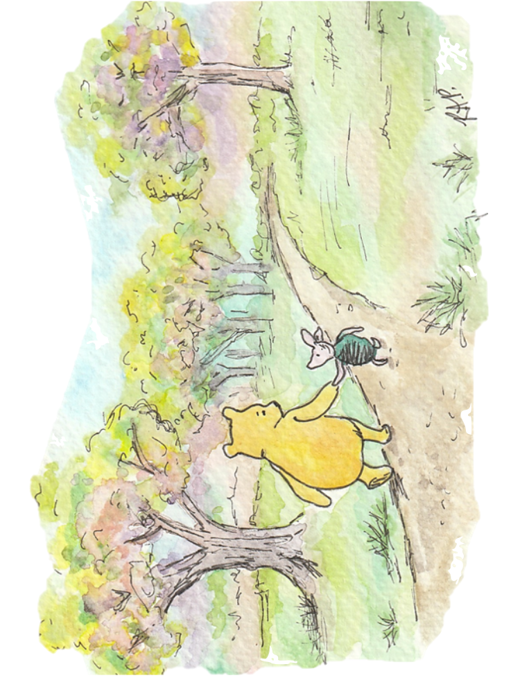 Winnie the Pooh Greeting Cards - Set of 4