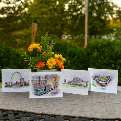 St. Louis Landmarks Greeting Cards Pack of Five